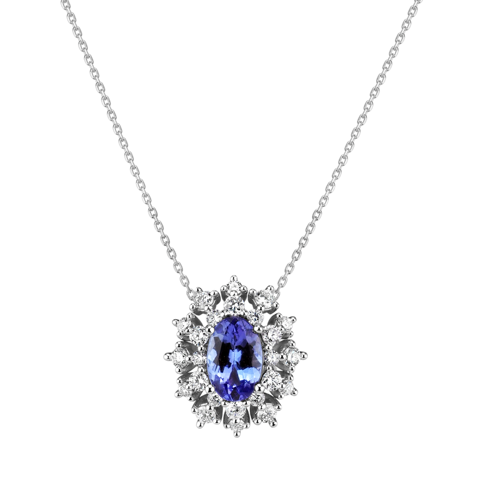 Diamond necklace with Tanzanite Princess Aurora