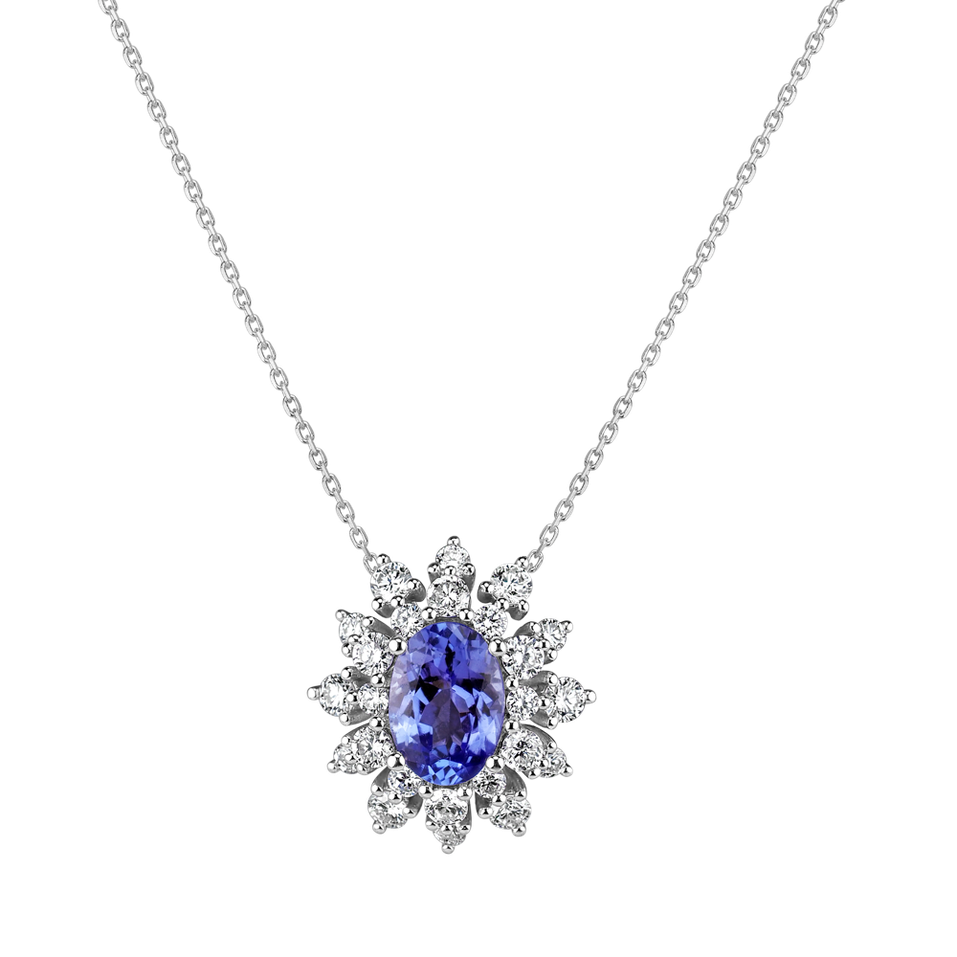 Diamond necklace with Tanzanite Princess Aurora