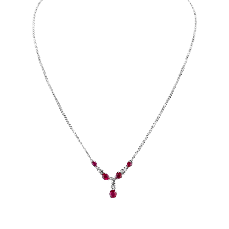 Diamond necklace with Ruby Lilith