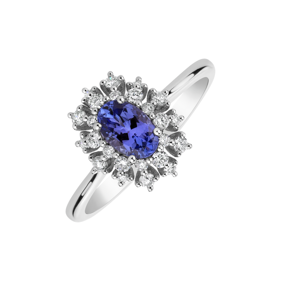 Diamond ring with Tanzanite Neverending Joy