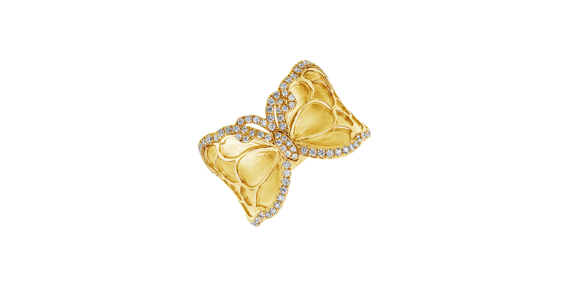 Diamond ring Golden Butterfly