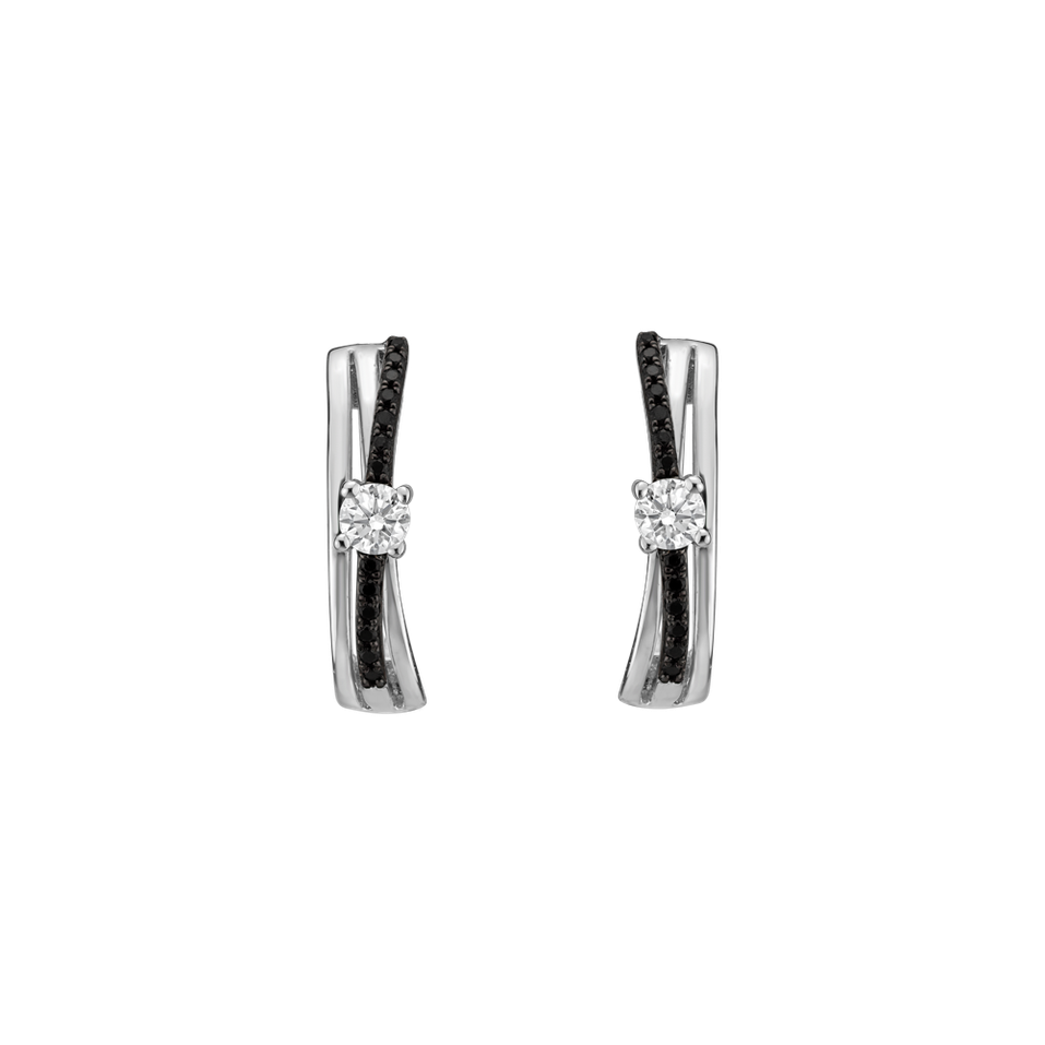 Earrings with black and brown diamonds Witching Opium