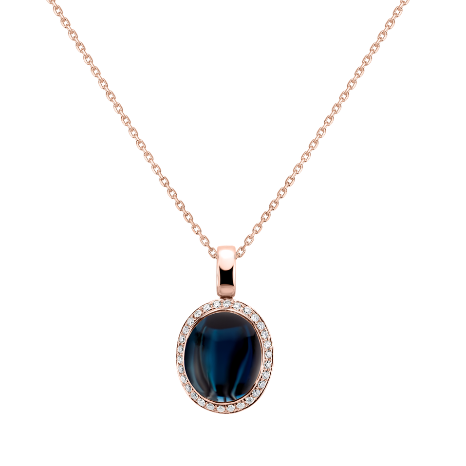 Diamond pendant with Topaz Magic Blossom