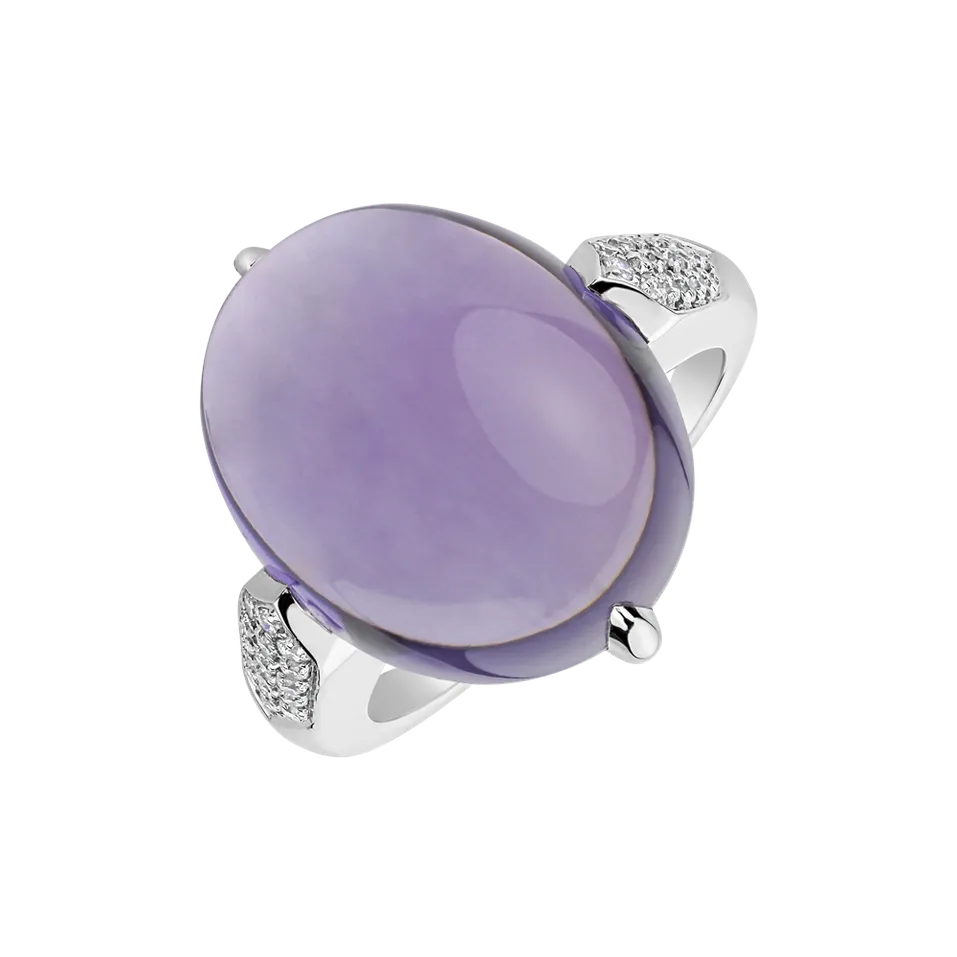 Diamond rings with Amethyst Drop Blossom