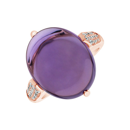 Diamond rings with Amethyst Drop Blossom