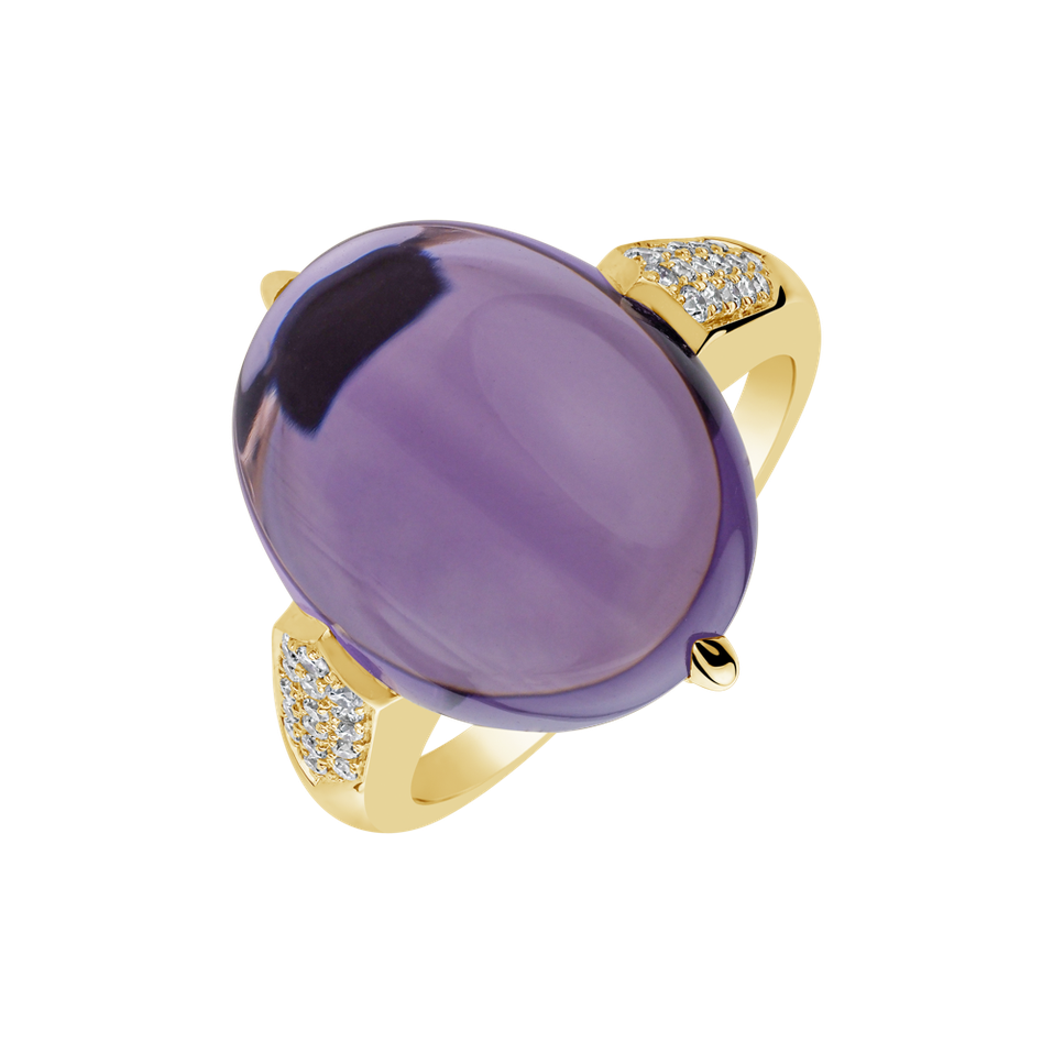 Diamond rings with Amethyst Drop Blossom