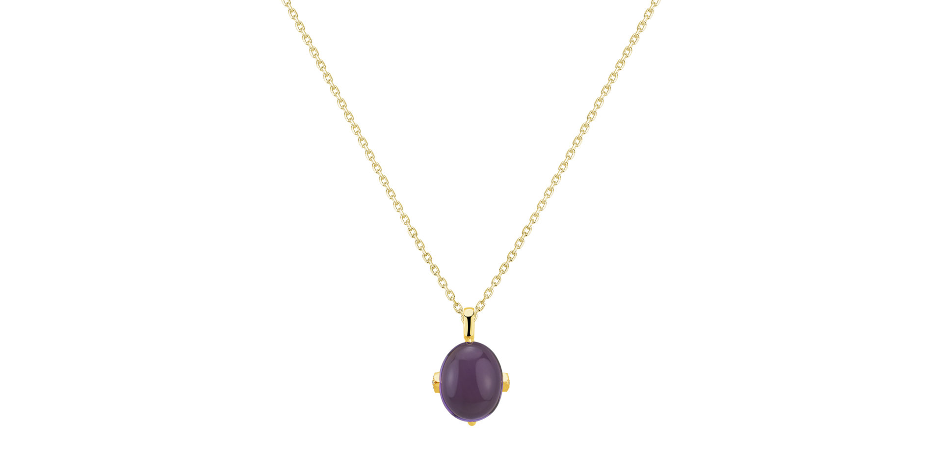 Diamond pendant with Amethyst Drop Blossom