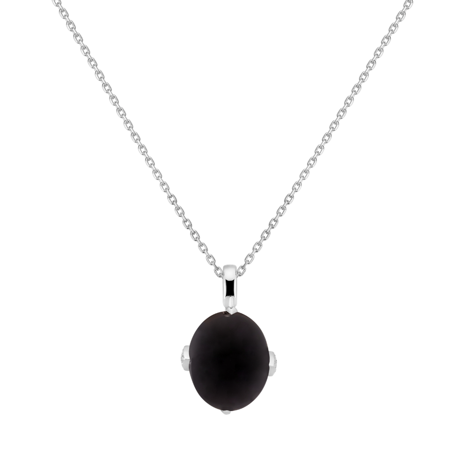Diamond pendant with Quartz Drop Blossom