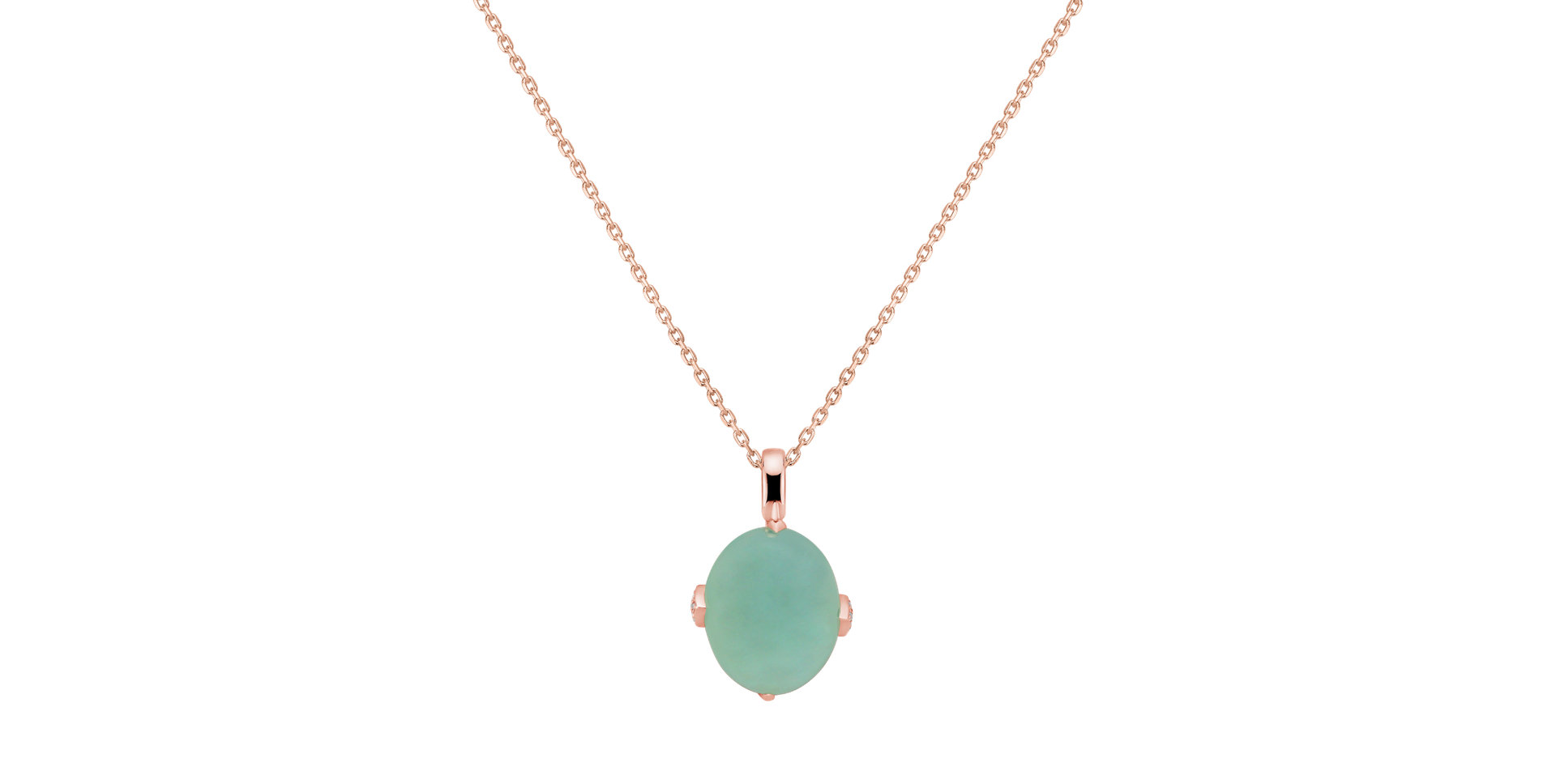 Diamond pendant with Chalcedony Drop Blossom
