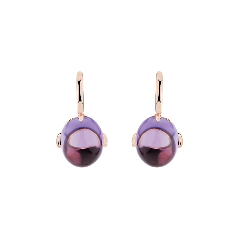 Diamond earrings with Amethyst Shining Grace