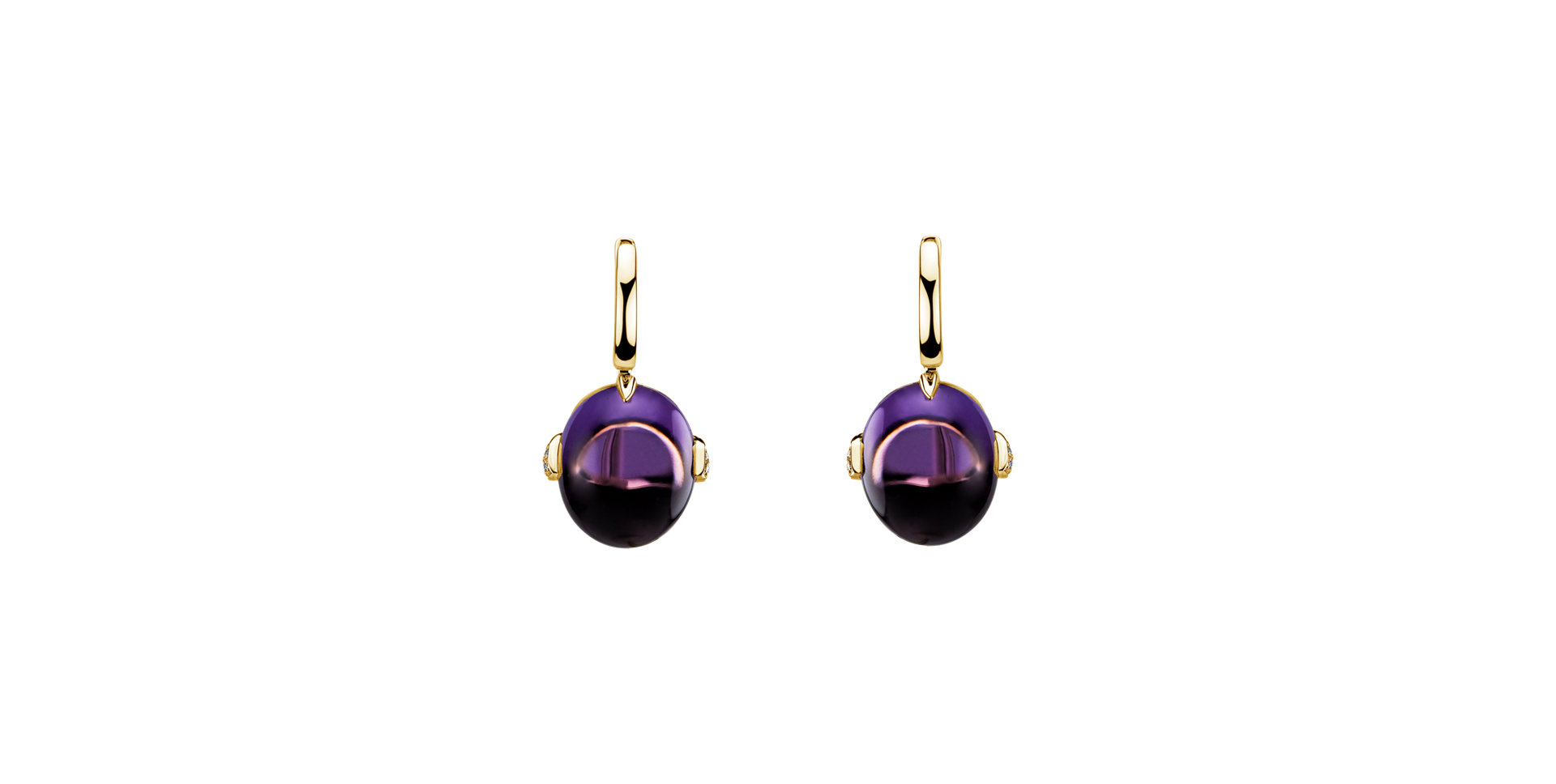 Diamond earrings with Amethyst Shining Grace