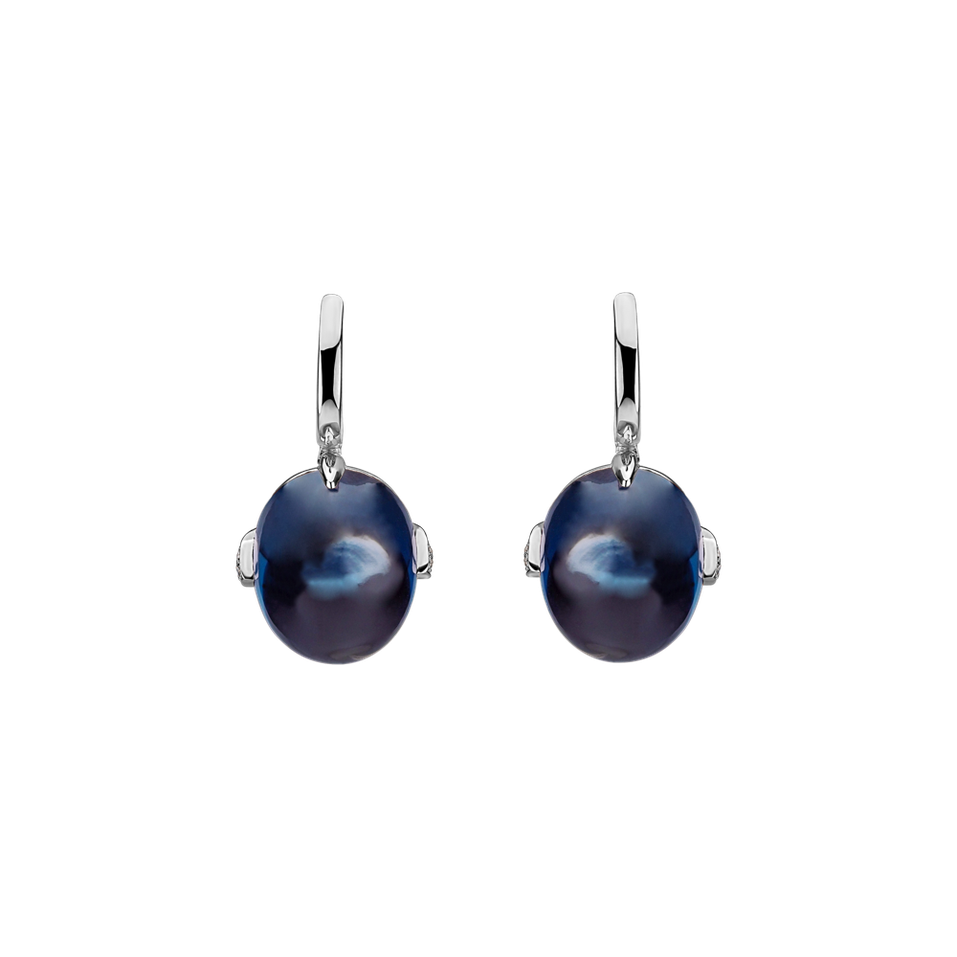 Diamond earrings with Topaz Shining Grace