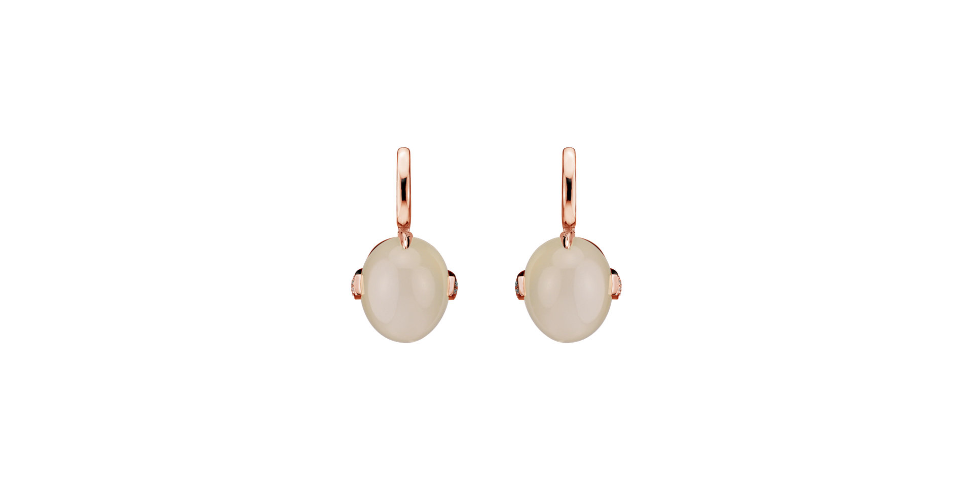 Diamond earrings with Moonstone Shining Grace