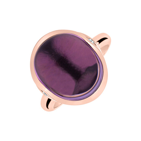 Diamond rings with Amethyst Fairytale Drop