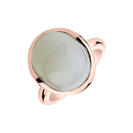 Ring with Moonstone and diamonds Fairytale Drop