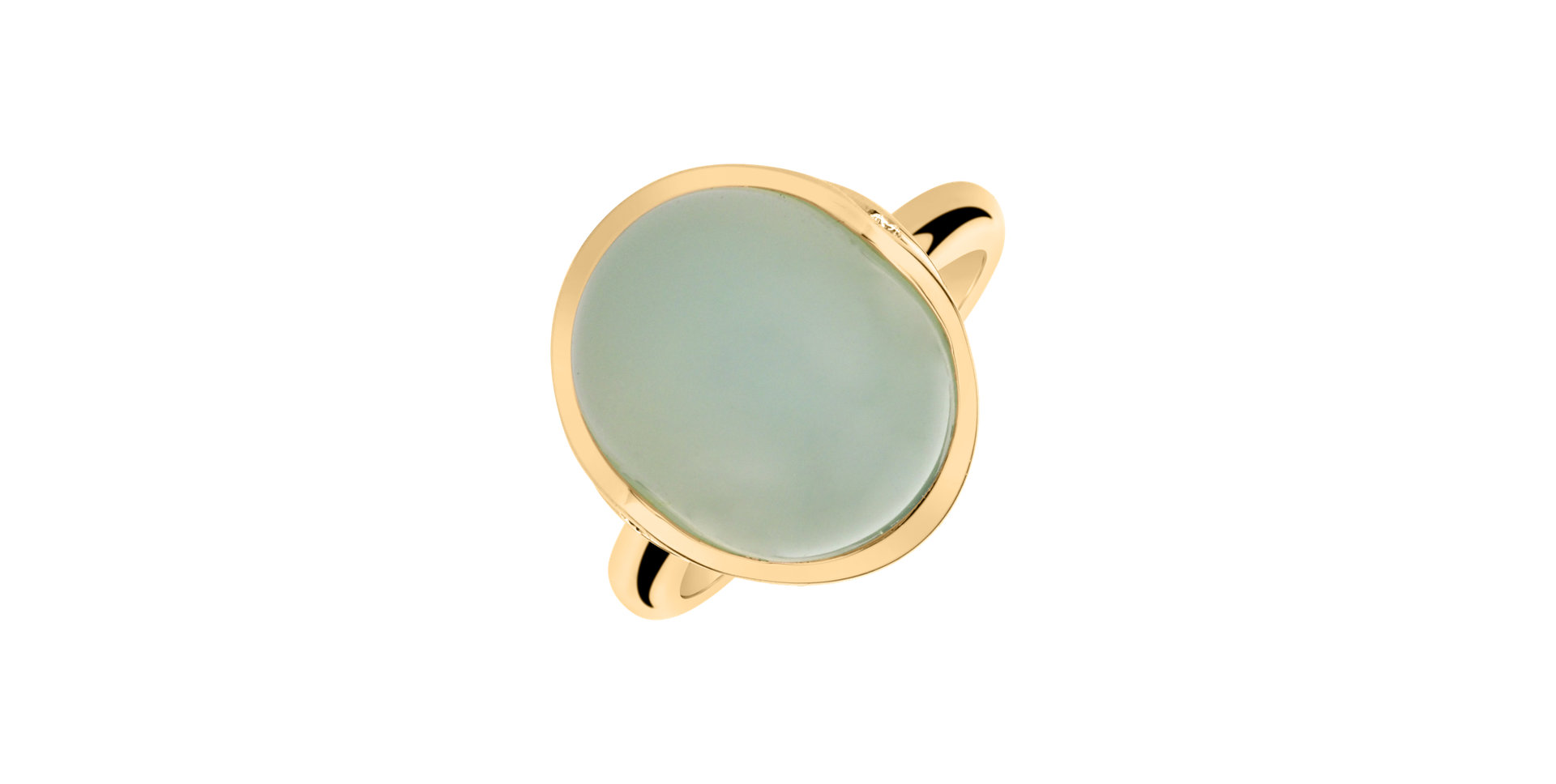 Diamond ring with Chalcedony Fairytale Drop