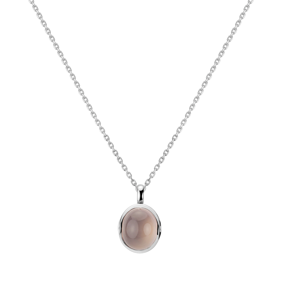 Diamond pendant with Rose Quartz Fairytale Drop