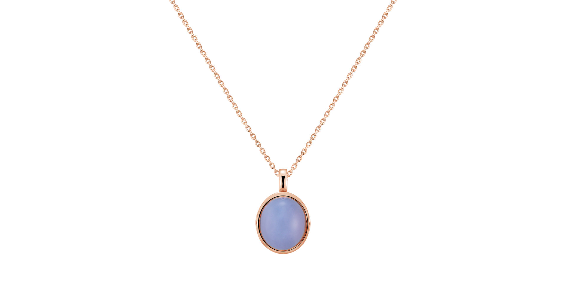 Diamond pendant with Chalcedony Fairytale Drop