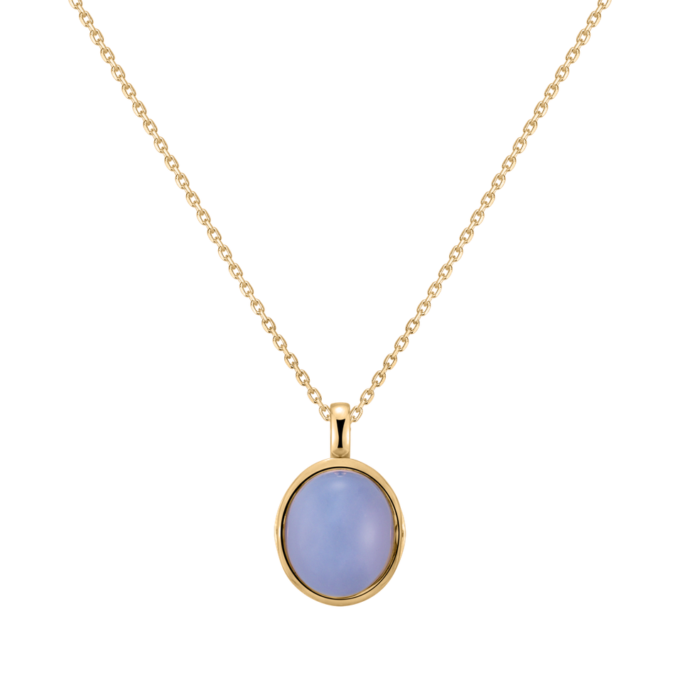 Diamond pendant with Chalcedony Fairytale Drop