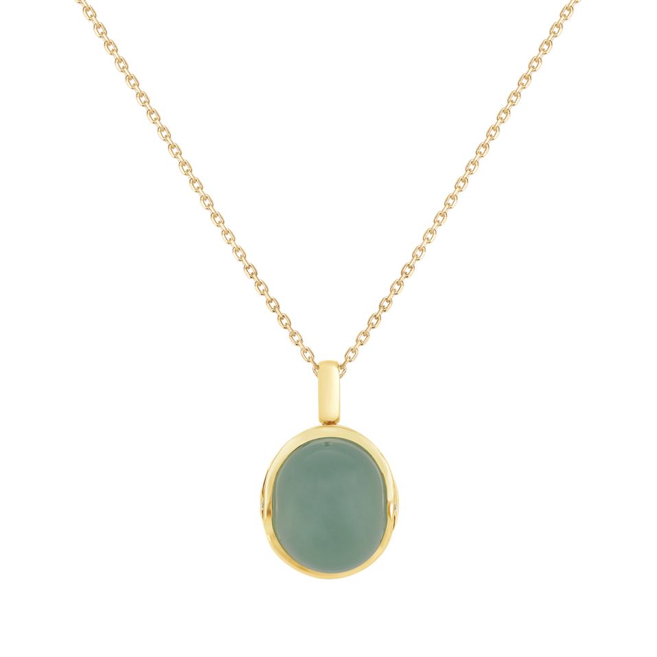 Diamond pendant with Chalcedony Fairytale Drop