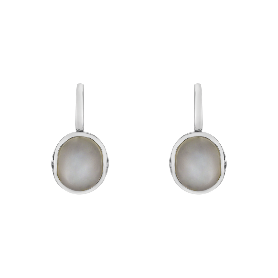 Diamond earrings with Moonstone Fairytale Drop