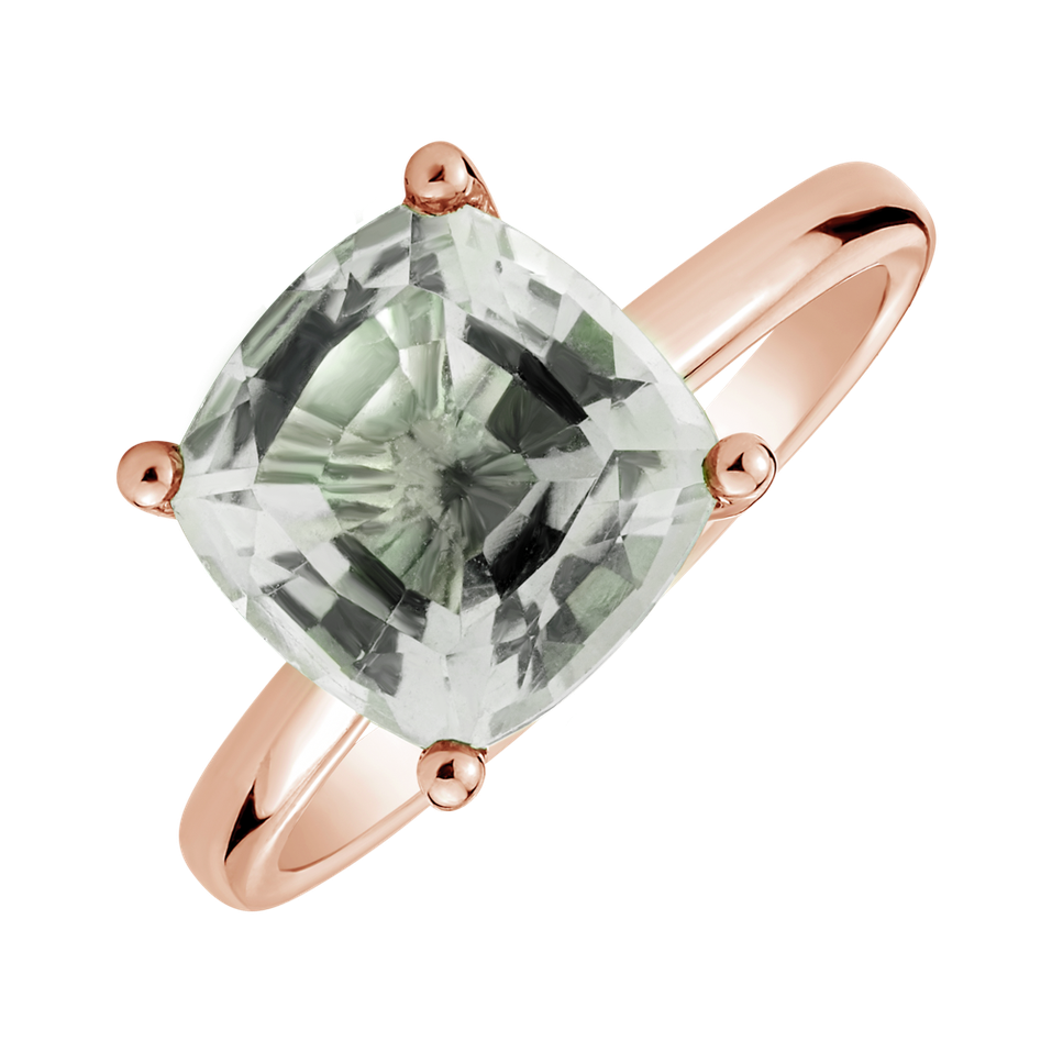 Ring with Amethyst Green Bonbon