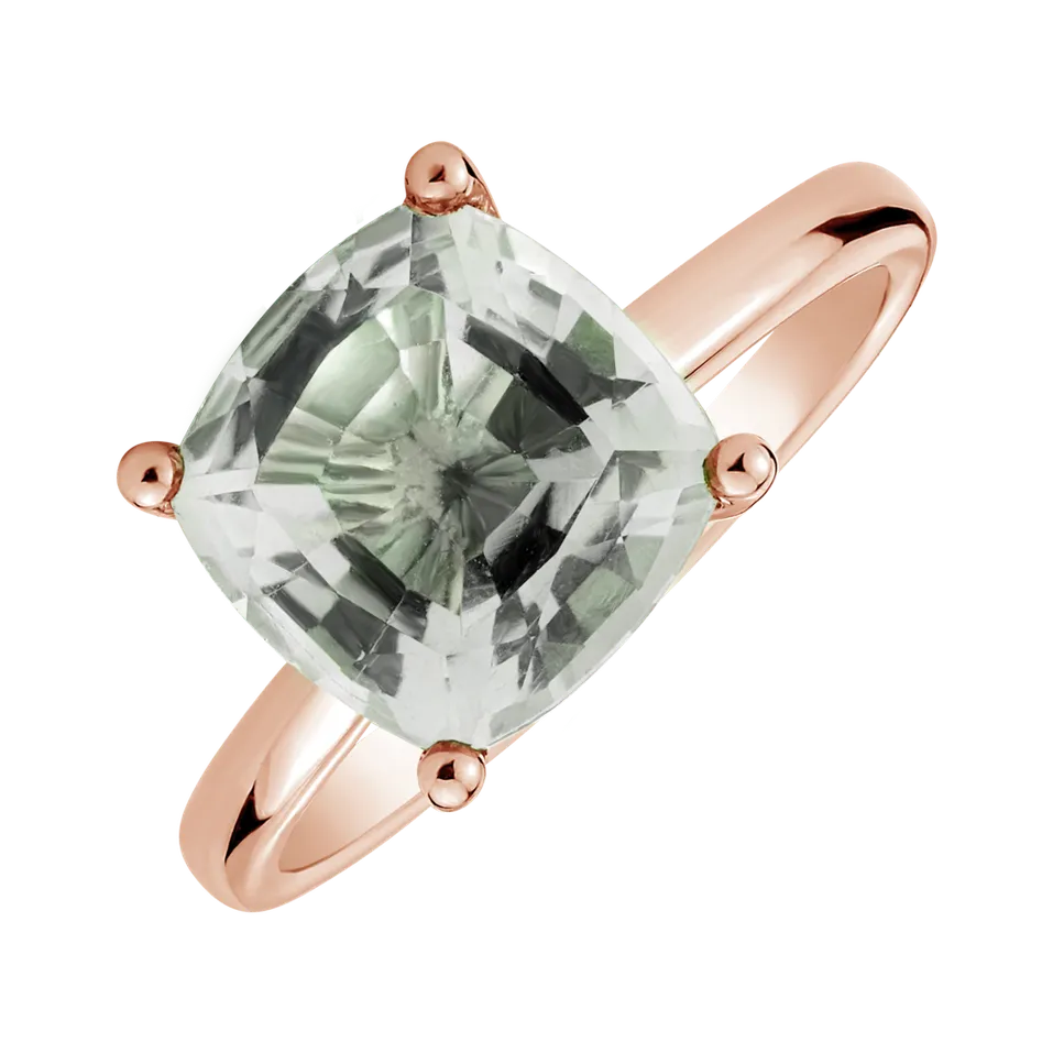 Ring with Amethyst Green Bonbon