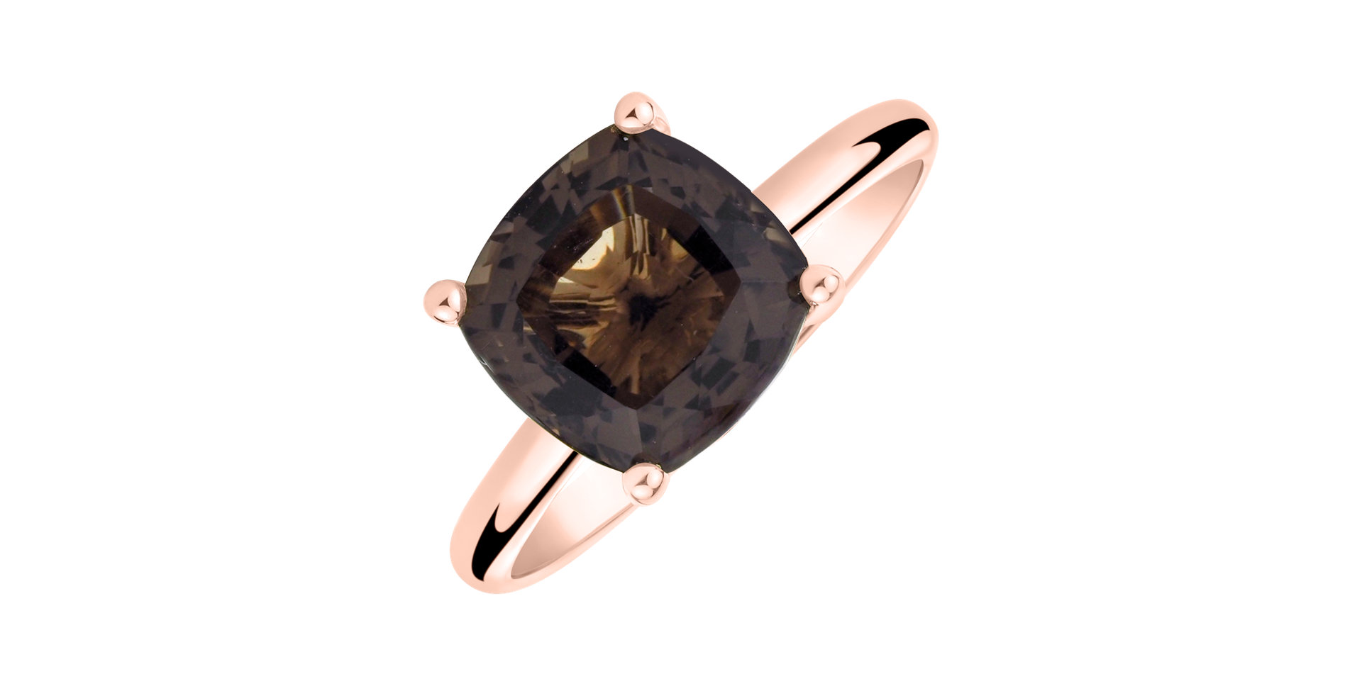 Ring with Smoky Quartz Bonbon