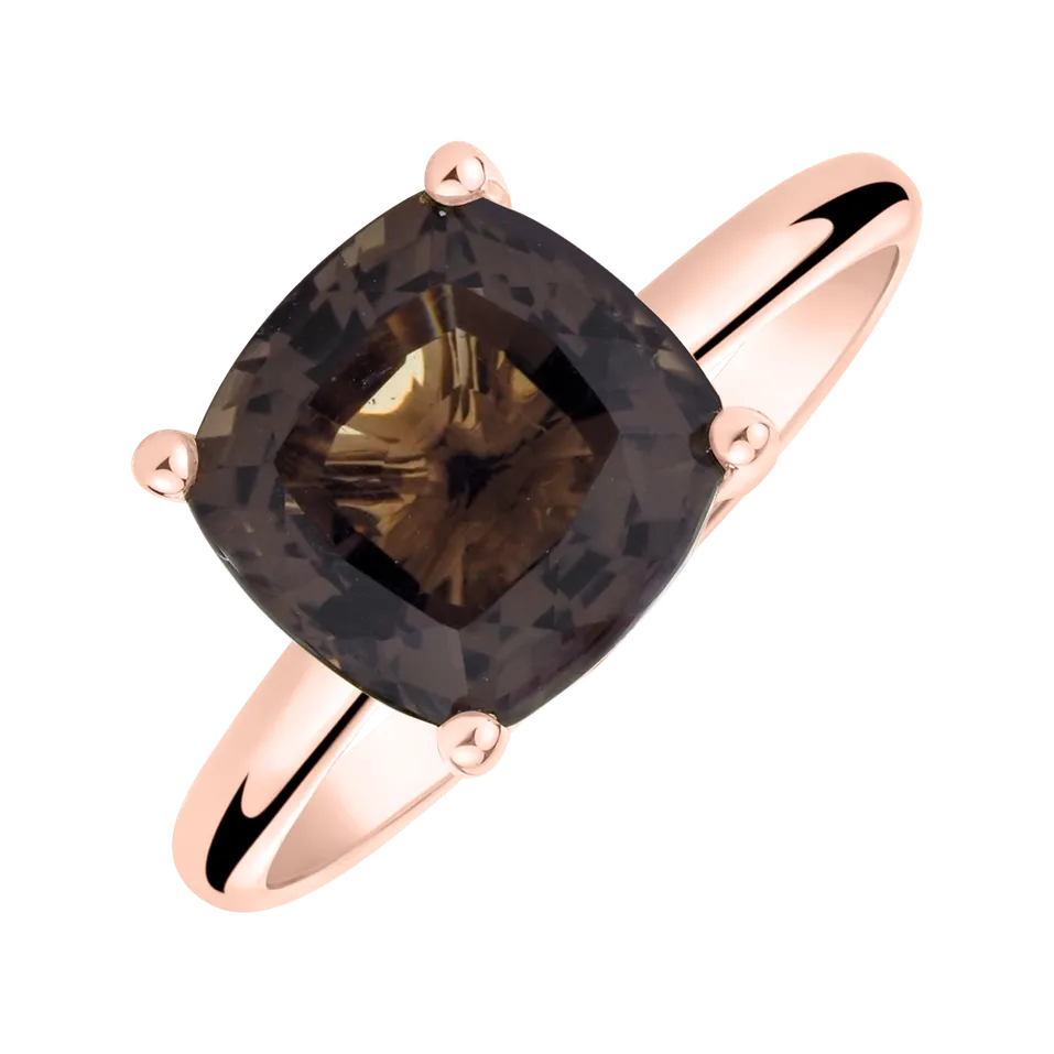 Ring with Smoky Quartz Bonbon