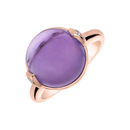 Diamond rings with Amethyst Fairy Blossom