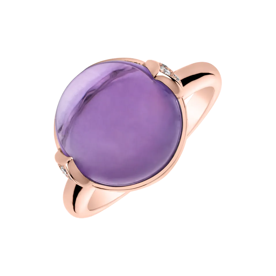 Diamond rings with Amethyst Fairy Blossom
