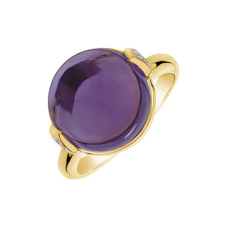 Diamond rings with Amethyst Fairy Blossom