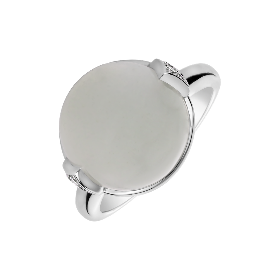 Ring with Moonstone and diamonds Fairy Blossom