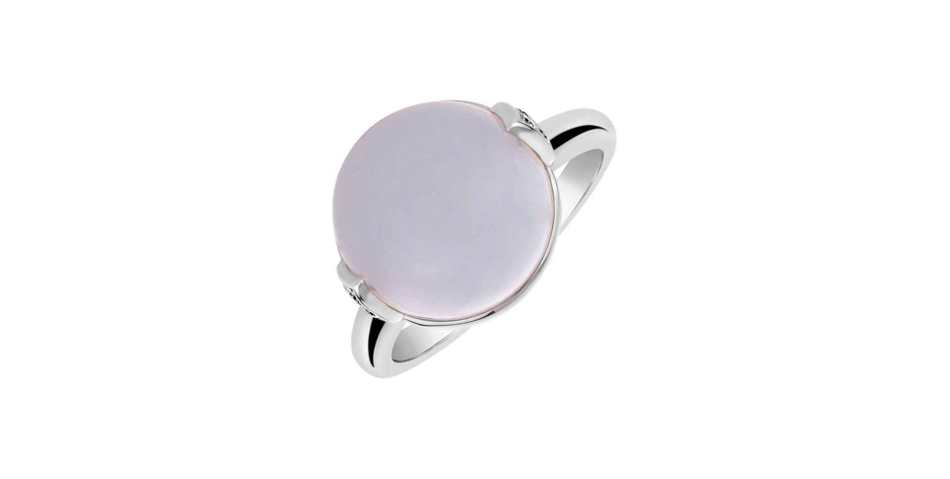 Diamond ring with Chalcedony Fairy Blossom