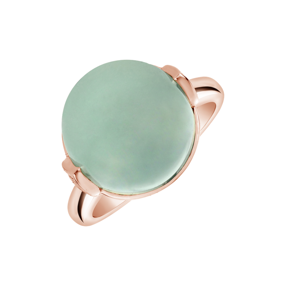 Diamond ring with Chalcedony Fairy Blossom