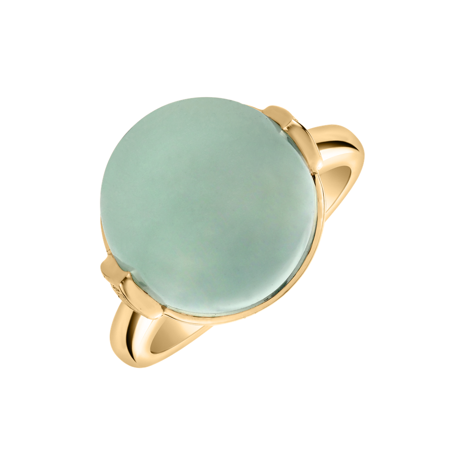 Diamond ring with Chalcedony Fairy Blossom