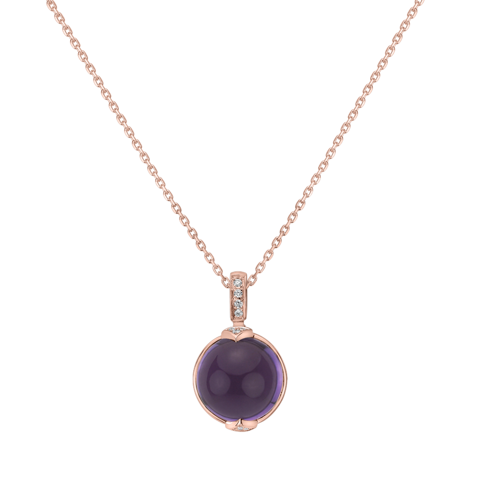 Diamond pendant with Amethyst Fairy Blossom