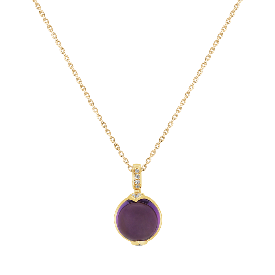 Diamond pendant with Amethyst Fairy Blossom