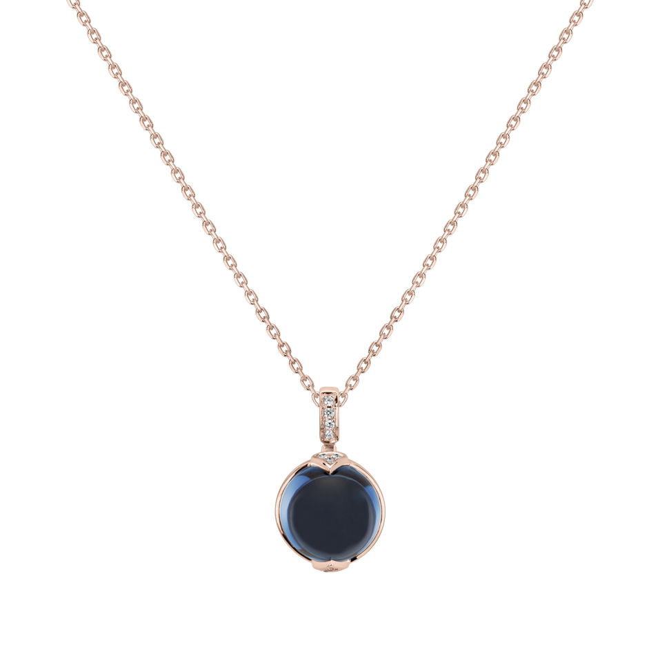 Diamond pendant with Topaz Fairy Blossom