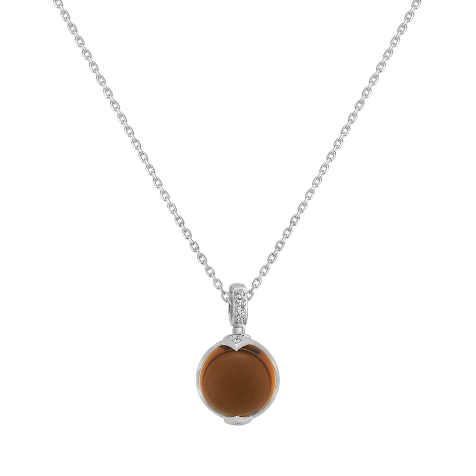 Diamond pendant with Quartz Fairy Blossom