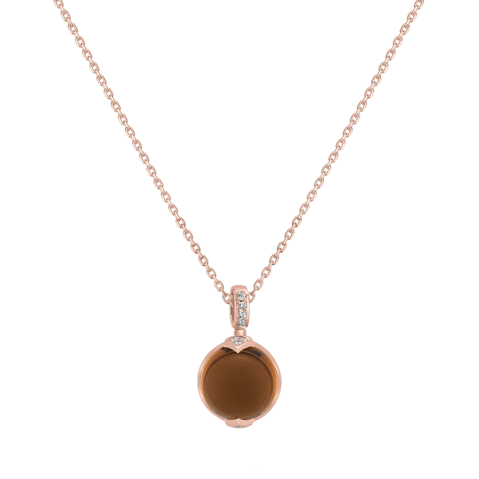 Diamond pendant with Quartz Fairy Blossom