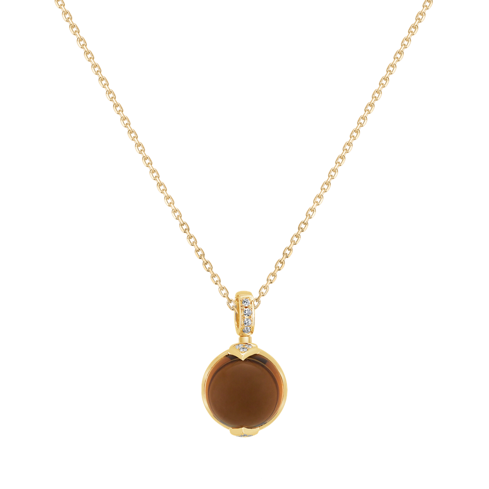 Diamond pendant with Quartz Fairy Blossom