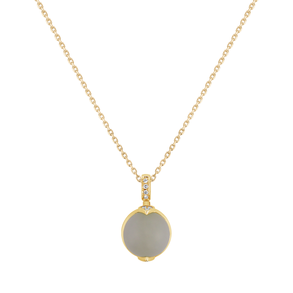 Diamond pendant with Moonstone Fairy Blossom