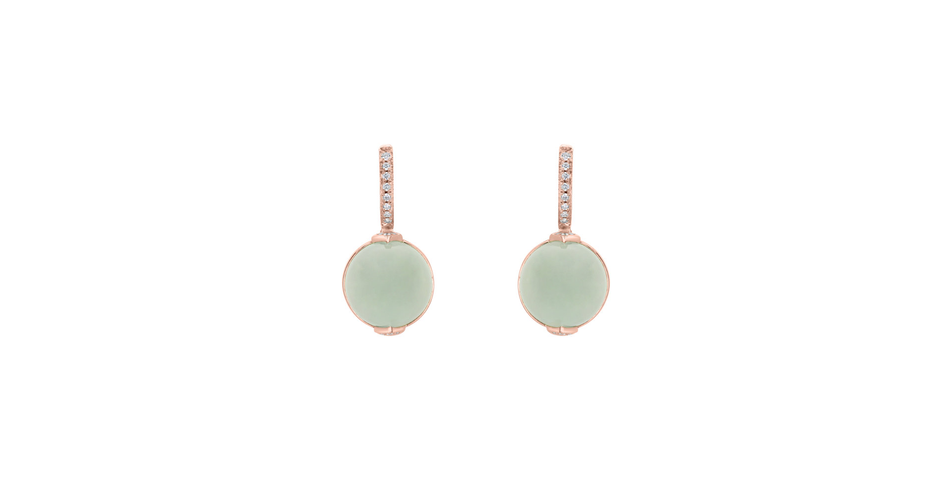 Diamond earrings with Chalcedony Fairy Blossom