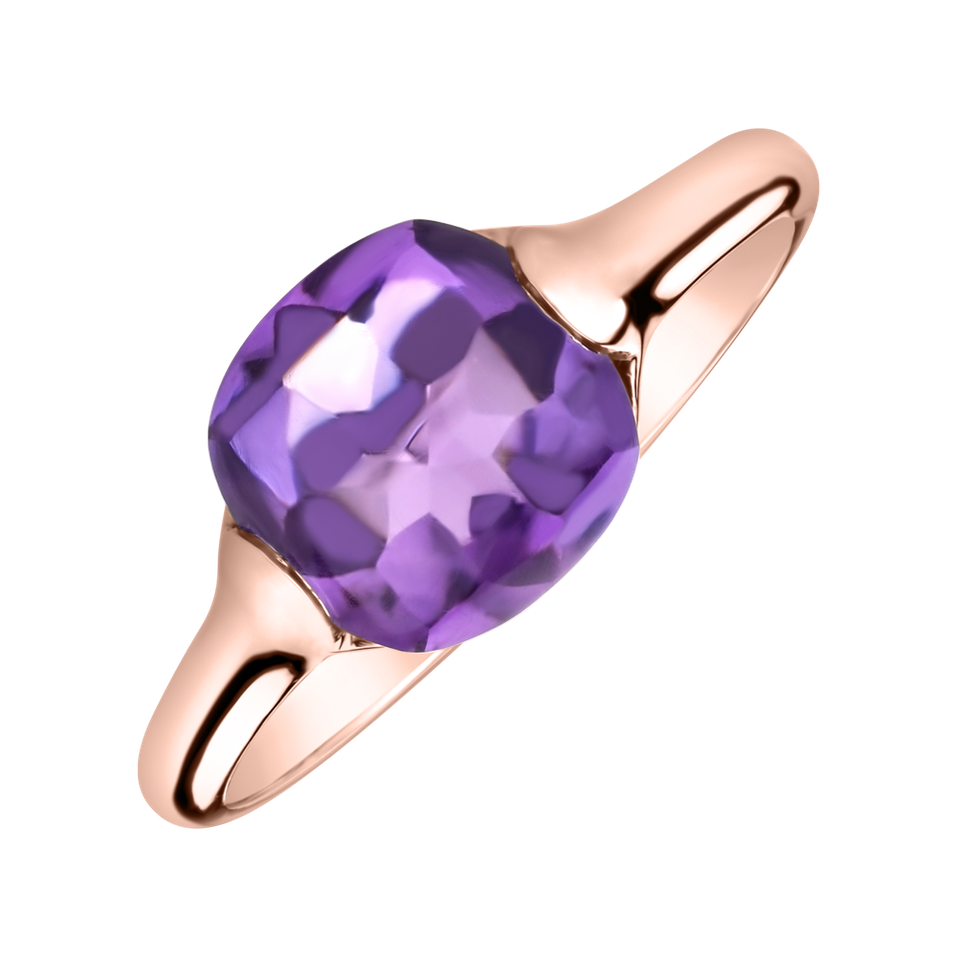 Ring with Amethyst Brazil Bonbon