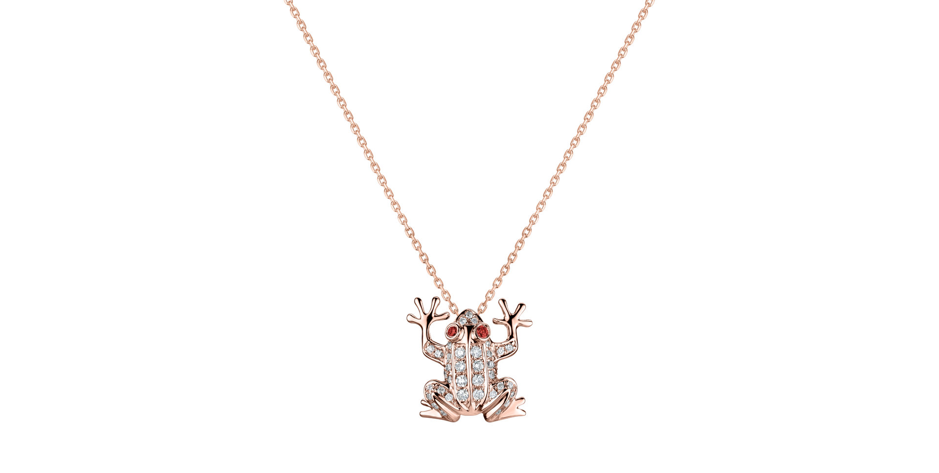 Diamond pendant with Ruby Frog Prince