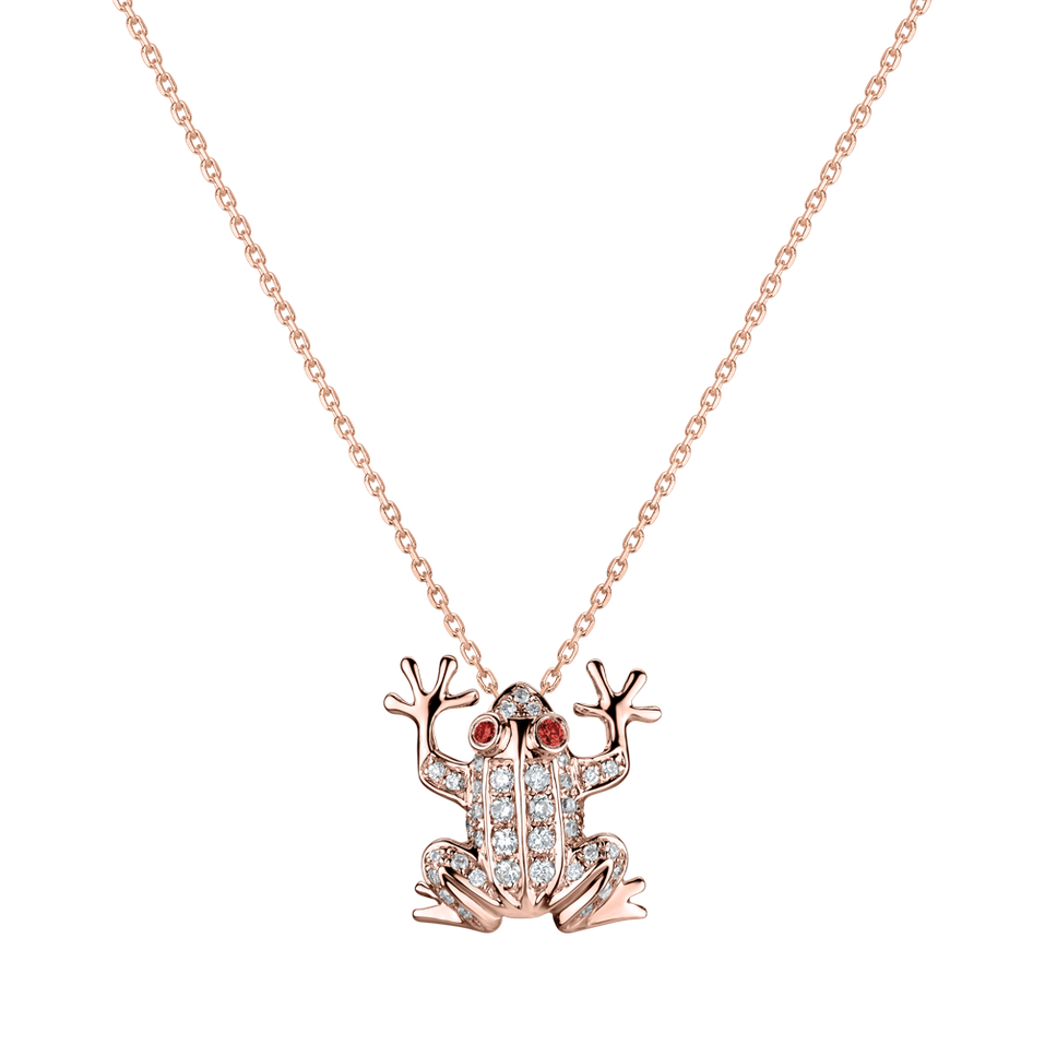 Diamond pendant with Ruby Frog Prince