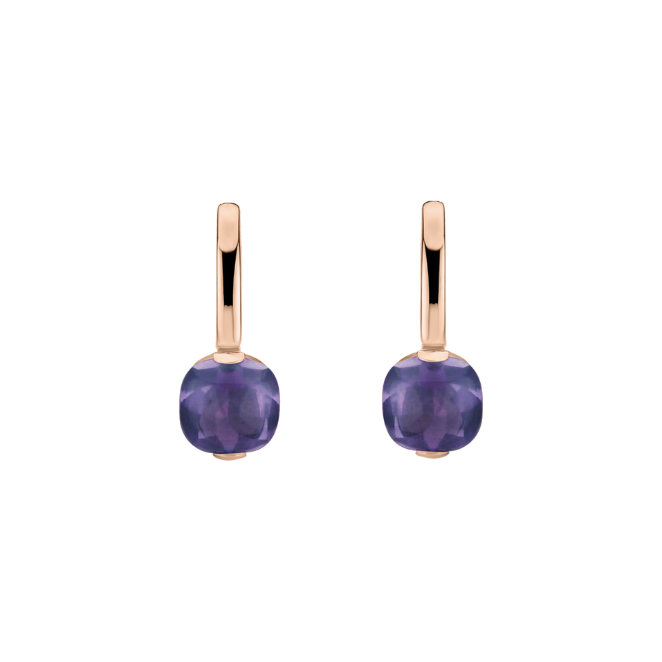 Earrings with Amethyst Brazil Bonbon