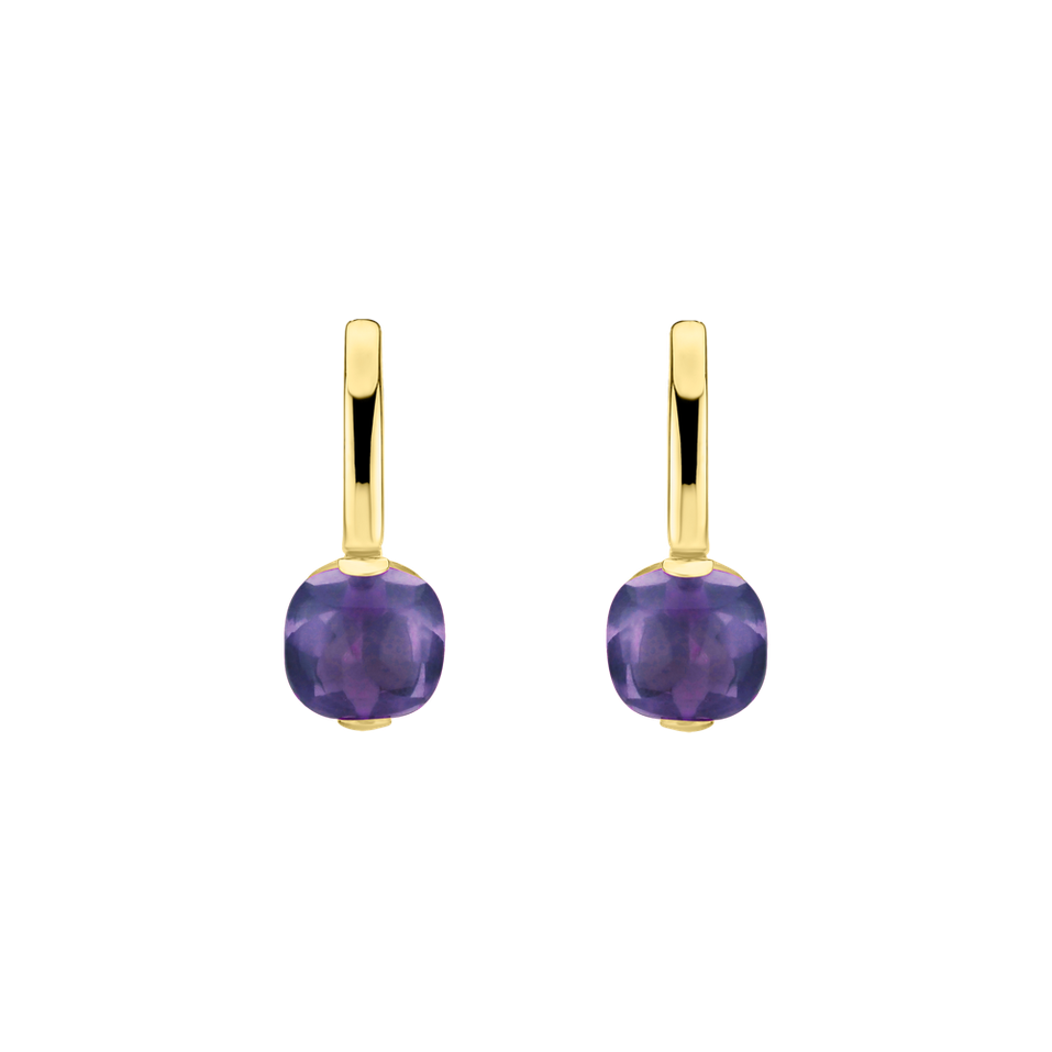 Earrings with Amethyst Brazil Bonbon