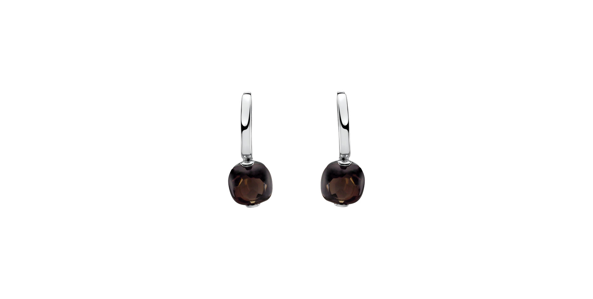 Earrings with Smoky Quartz Bonbon